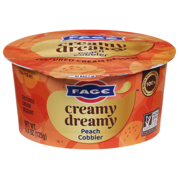 FAGE Cream Dessert, Peach Cobbler, Creamy Dreamy hero