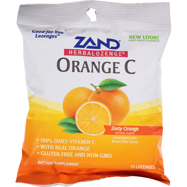 Vitamins & Supplements Zand Orange C, Zesty Orange, Lozenges hero