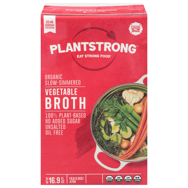 Soup, Broth & Bouillon PlantStrong Broth, Organic, Vegetable, Slow-Simmered hero