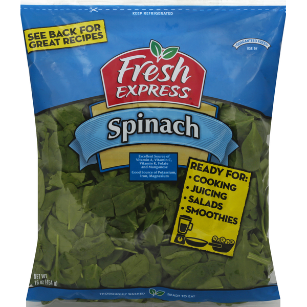 Packaged Vegetables & Fruits Fresh Express Spinach hero