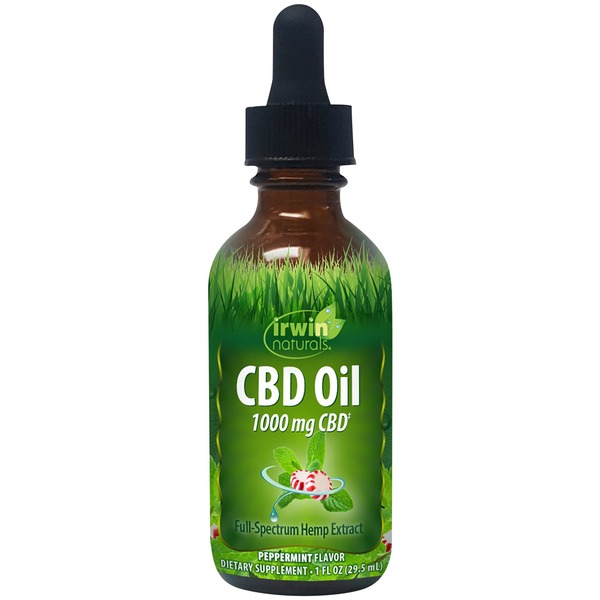 CBD Irwin Naturals CBD Oil, 1000 mg, Peppermint Flavor hero