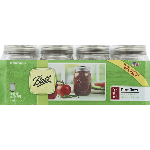 Food Storage Ball Regular Mouth Pint Mason Jars hero