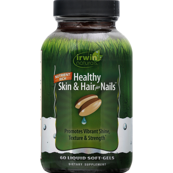 Vitamins & Supplements Irwin Naturals Healthy Skin & Hair Plus Nails, Liquid Soft-Gels hero