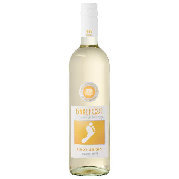 White Wines Barefoot Bright & Breezy Pinot Grigio White Wine hero