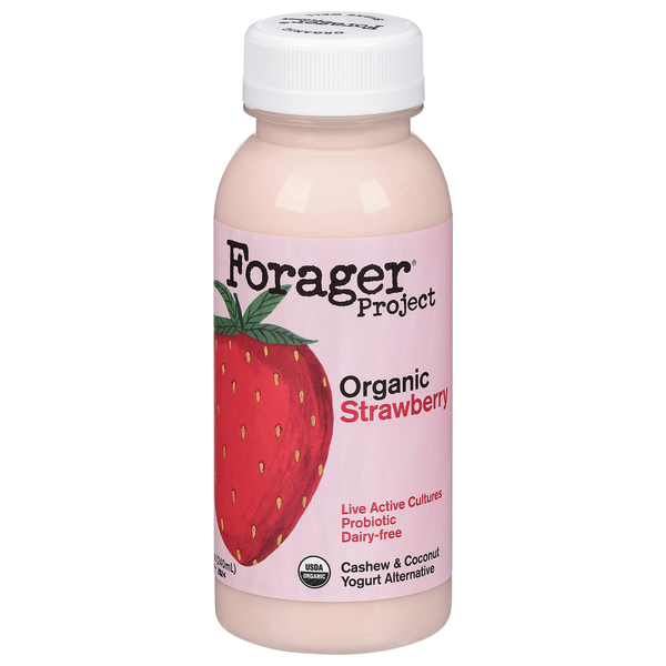 Yogurt Forager Project Cashew & Coconut Yogurt Alternative, Dairy-Free, Organic, Strawberry, Probiotic hero