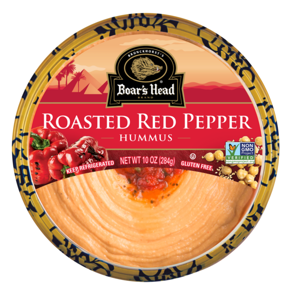 Hummus Boar's Head Roasted Red Pepper Hummus hero