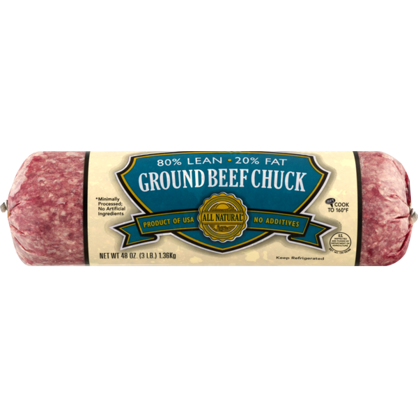 Packaged Meat National Beef Ground Beef Chuck 80% Lean 20% Fat hero