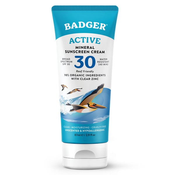 Beauty Badger Active Mineral Sunscreen Cream, SPF 30 hero