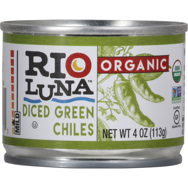 Juice & Nectars Rio Luna Green Chiles, Organic, Diced, Mild hero