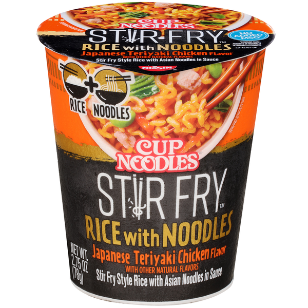 Nissin Cup Noodles Stir Fry Japanese Teriyaki Chicken Flavor Rice with Noodles hero