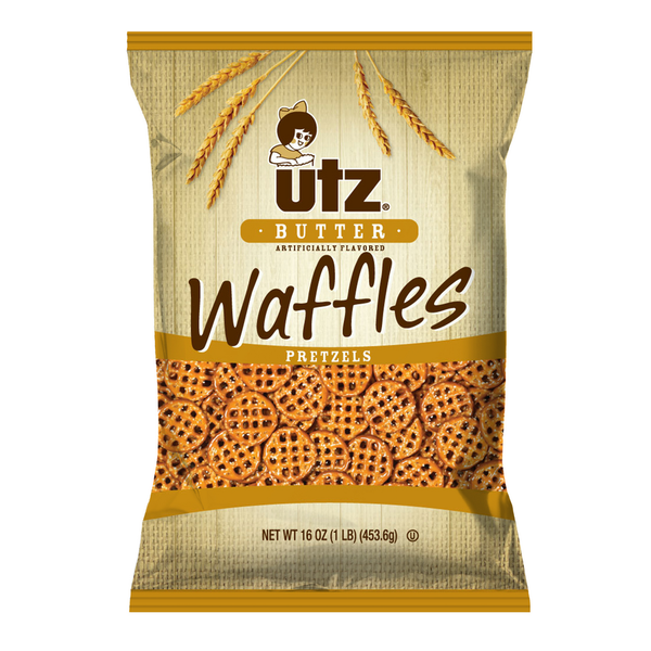 Chips & Pretzels Utz Butter Waffles Pretzels hero