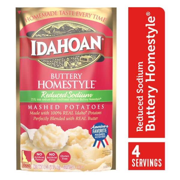 Grains, Rice & Dried Goods Idahoan® Buttery Homestyle® Reduced Sodium Mashed Potatoes hero