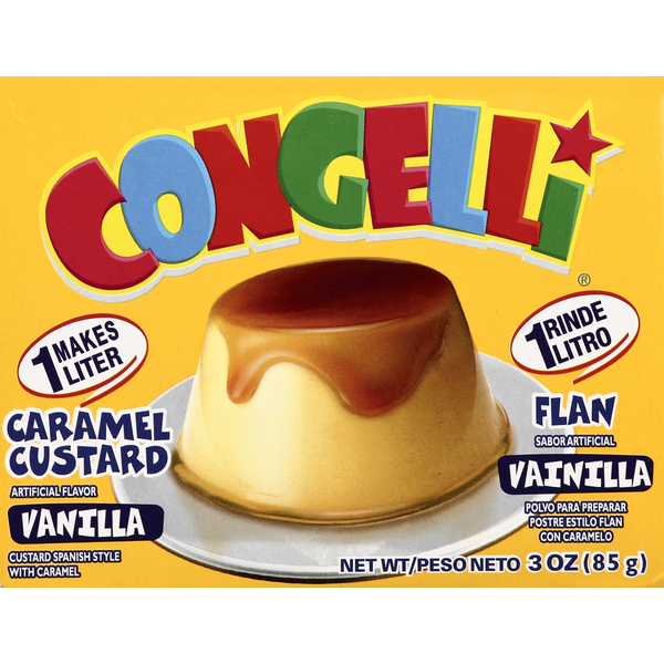 Doughs, Gelatins & Bake Mixes Con Gelli Flan, Caramel Custard, Vanilla hero