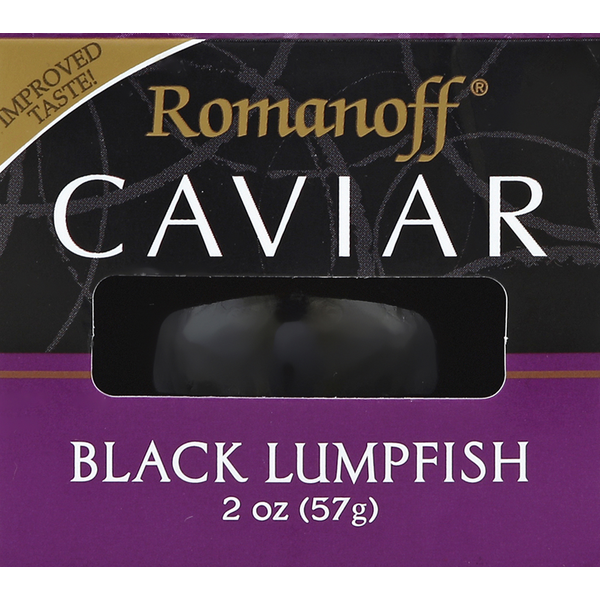 Canned Meat & Seafood ROMANOV Caviar, Black Lumpfish hero