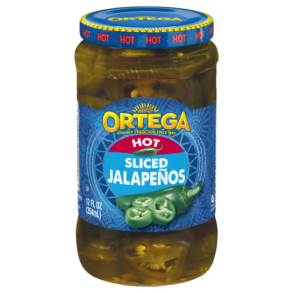 Canned & Jarred Vegetables Ortega Jalapenos, Hot, Sliced hero