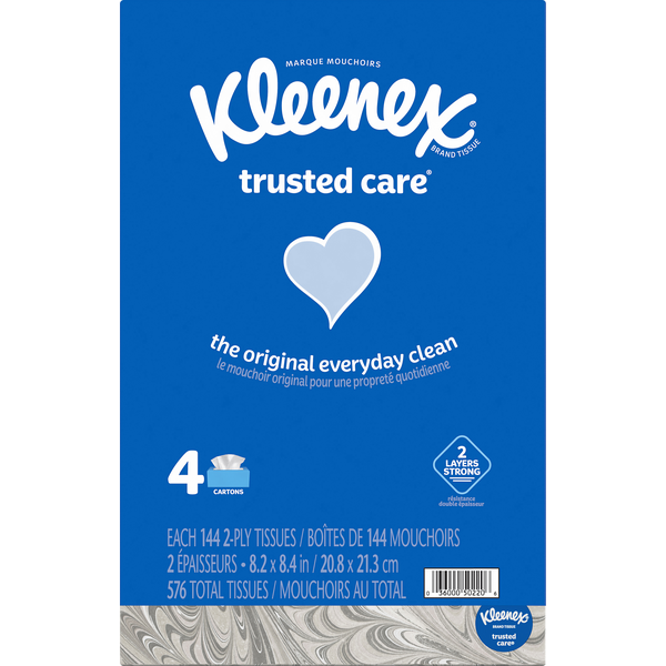 Facial Care Kleenex Trusted Care Facial Tissues hero