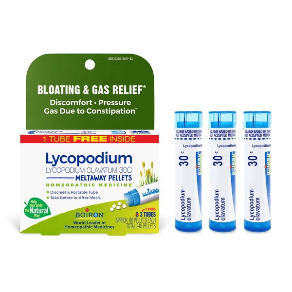 Vitamins & Minerals Boiron Lycopodium Clavatum 30c Homeopathic Medicine for Bloating and Gas Relief hero