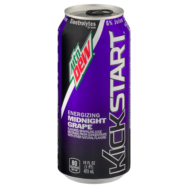 Soft Drinks Mountain Dew Flavored Sparkling Juice, Energizing, Midnight Grape hero