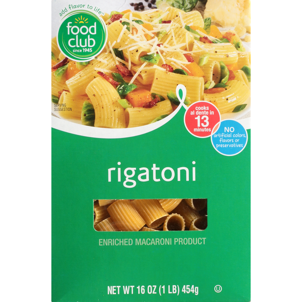 Dry Pasta Food Club Rigatoni hero