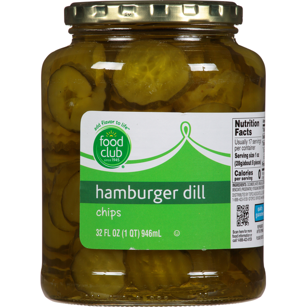 Pickled Goods & Olives Food Club Pickles, Hamburger Dill, Chips hero