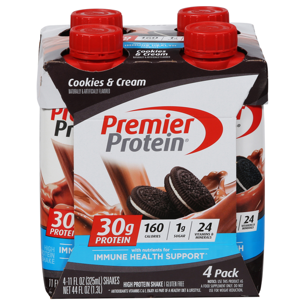 Vitamins & Supplements Premier Protein High Protein Shake, Cookies & Cream, 4 Pack hero