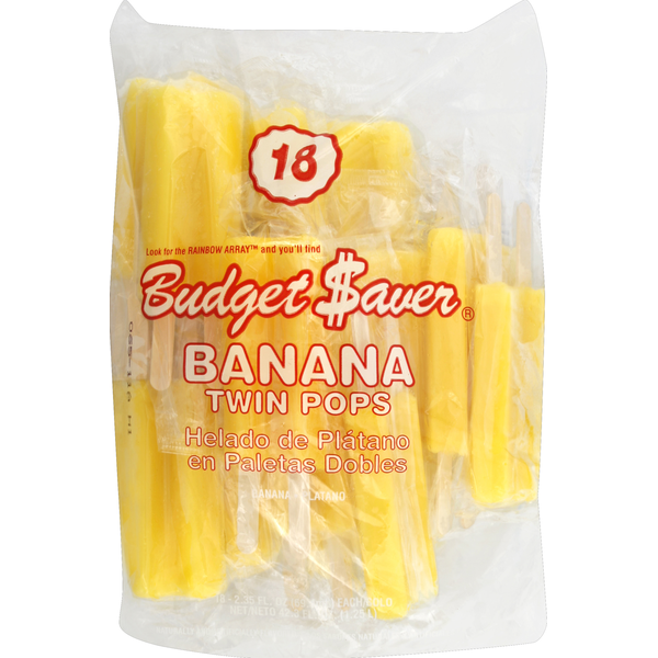 Ice Cream & Ice Budget Saver Twin Pops, Banana hero