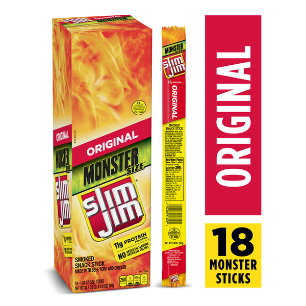 Popcorn & Jerky Slim Jim Original Stick hero