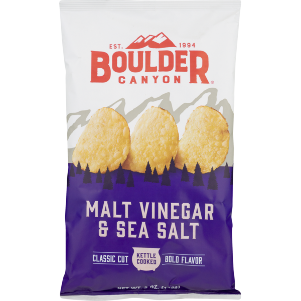 Chips & Pretzels Boulder Canyon Potato Chips Malt Vinegar & Sea Salt hero