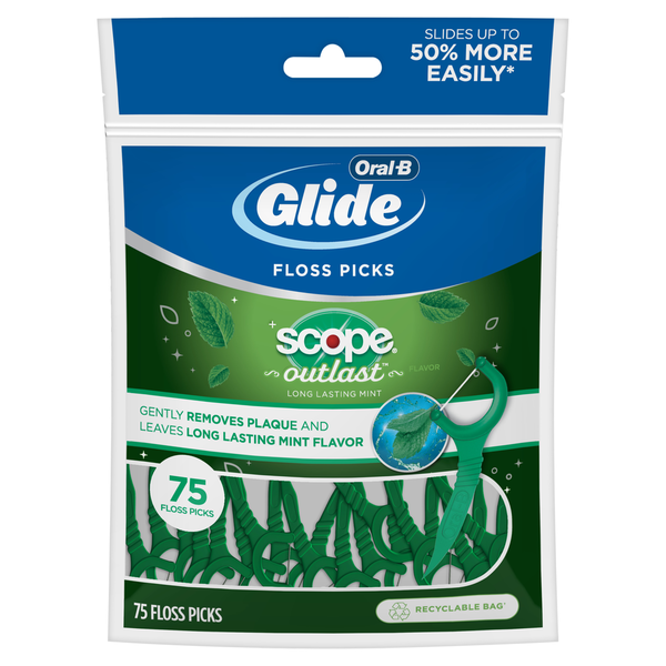 Publix Oral-B Glide Dental Floss Picks With Scope Outlast, Mint Same ...