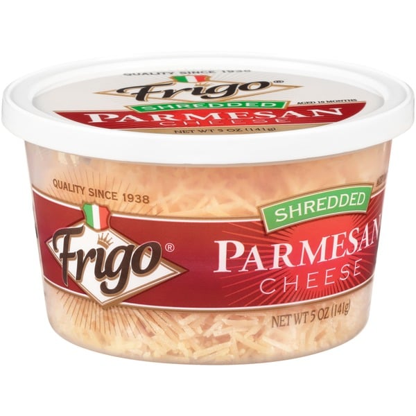 Packaged Cheese Frigo Parmesan Cheese, Shredded hero