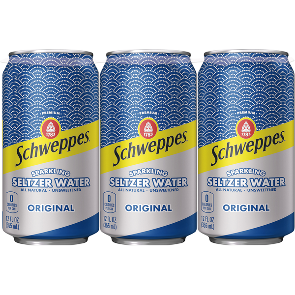 Water, Seltzer & Sparkling Water Schweppes Original Sparkling Seltzer Water hero