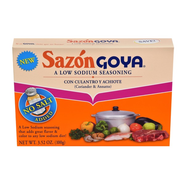 Spices & Seasoning Goya Sazón Seasoning with Coriander & Annatto, No Salt Added hero