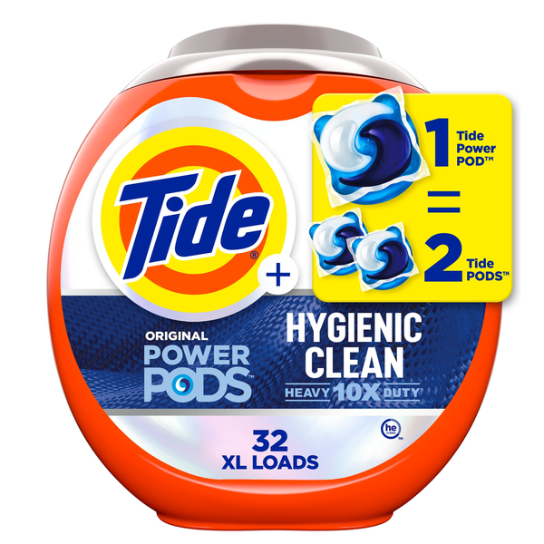 Laundry Tide Power PODS Laundry Detergent Pacs, Hygienic Clean, Original hero