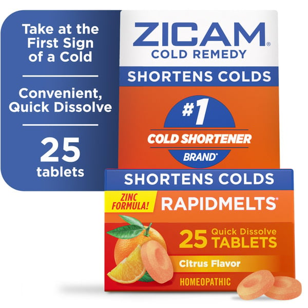 Cough, Cold & Flu Zicam Zinc Cold Remedy Rapidmelts Quick-Dissolve Tablets Citrus Flavor Ct hero