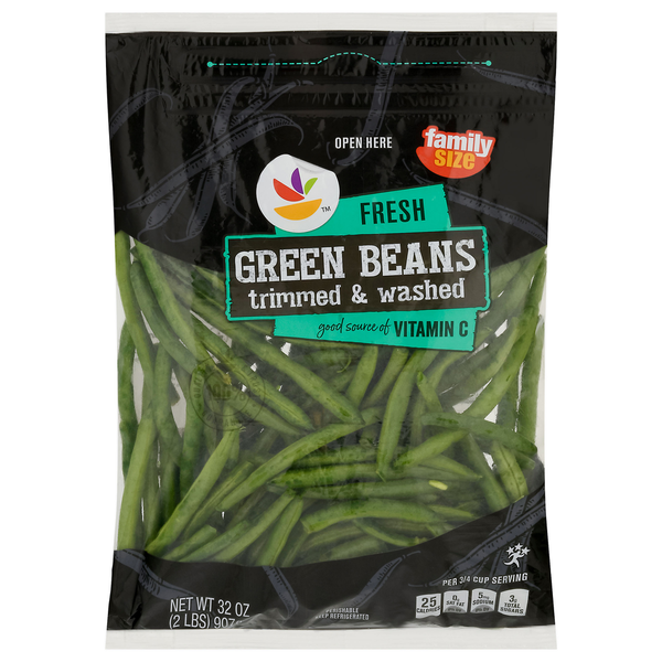 Packaged Vegetables & Fruits Store Brand Green Beans, Trimmed & Washed, Fresh, Family Size hero