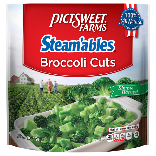 Frozen Produce Pictsweet Farms Steamables Simple Harvest Broccoli Cuts hero