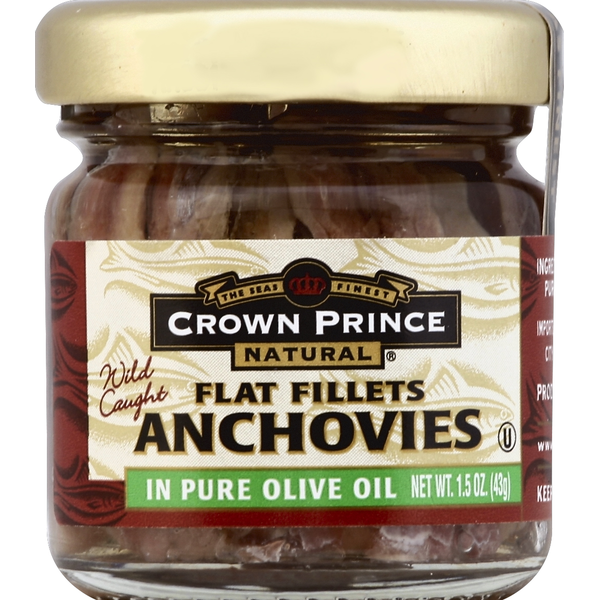 Canned Meat & Seafood Crown Prince Anchovies, Flat Fillets hero