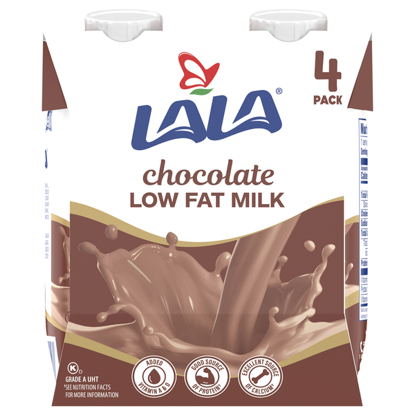 LALA Milk, Low Fat, Chocolate, 4 Pack hero