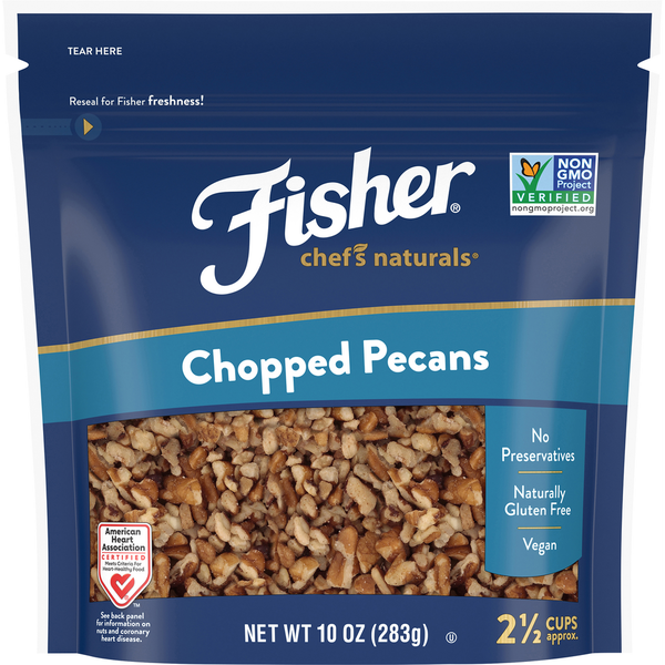 Baking Ingredients Fisher Chopped Pecans hero