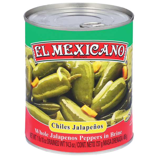 Latino Foods El Mexicano Whole Jalapenos Peppers, in Brine hero