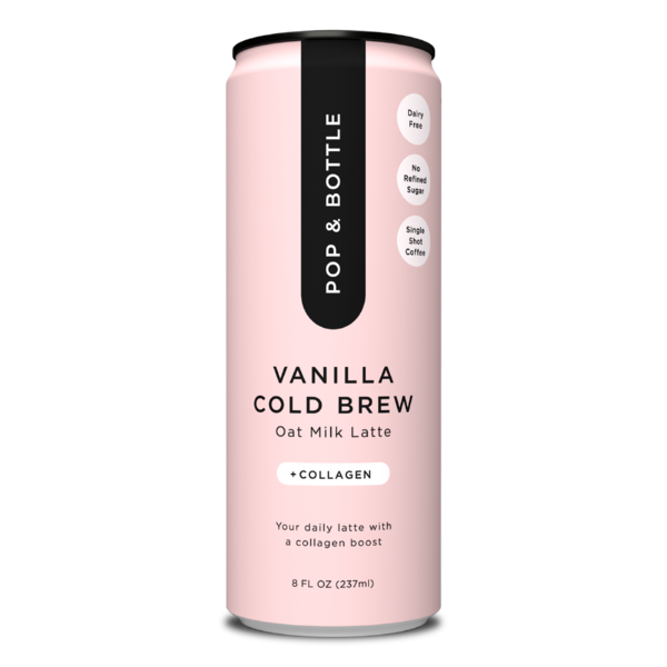 Cold Bottled Coffee Pop & Bottle Vanilla Oat Milk Latte w/Collagen hero