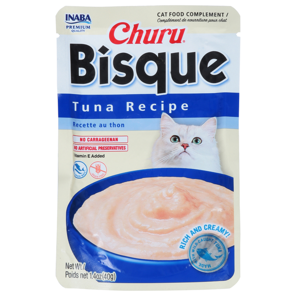 Cat Food & Care Inaba Churu Cat Food Complement, Tuna Recipe, Bisque hero