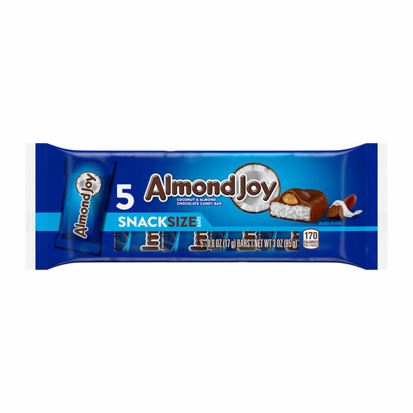 Candy, Chocolate & Gum ALMOND JOY Coconut and Almond Chocolate Snack Size Candy hero