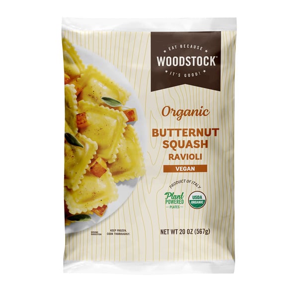 Frozen Meals WOODSTOCK Organic Butternut squash Ravioli hero