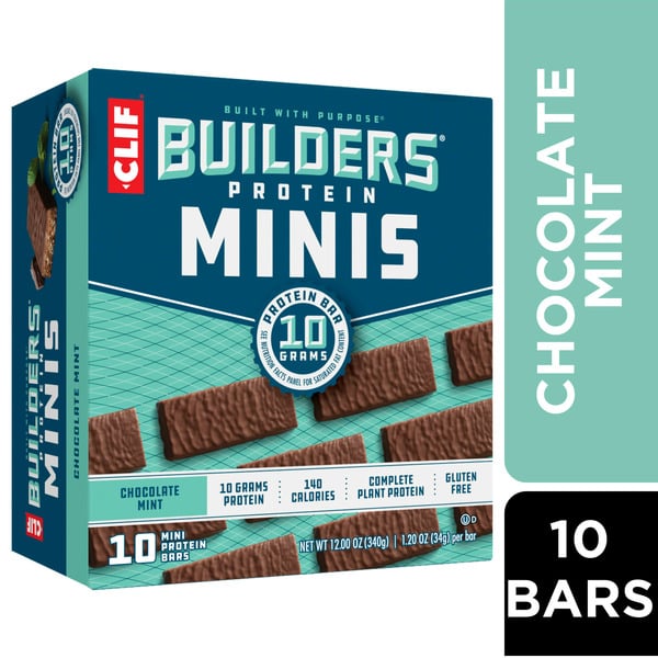 Energy & Granola Bars Builders Chocolate Mint Flavor Mini Plant Based Protein Bars hero