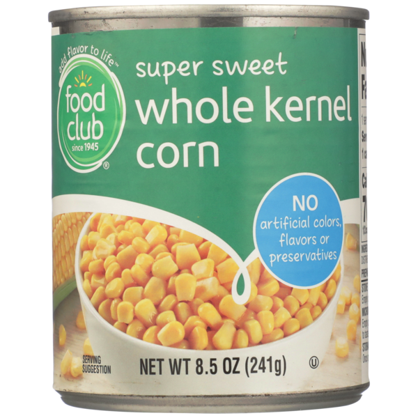 Canned & Jarred Vegetables Food Club Super Sweet Whole Kernel Corn hero