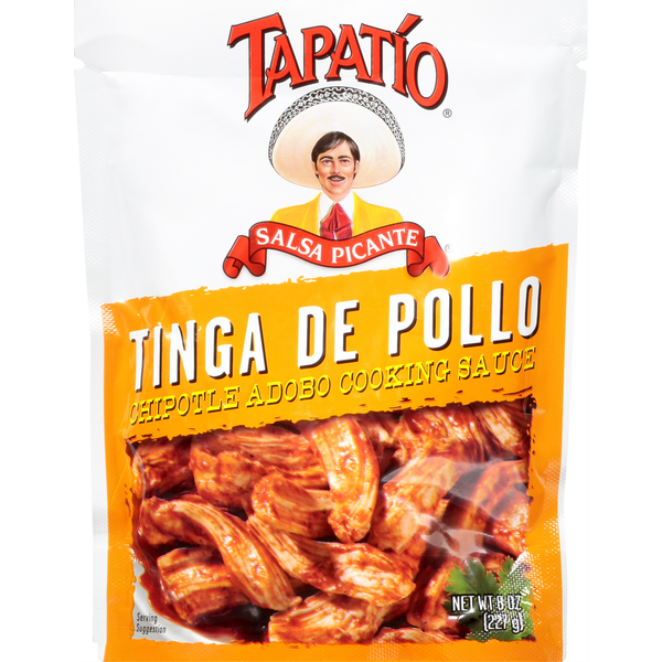 Spices & Seasonings Tapatio Cooking Sauce, Chipotle Adobo, Tinga de Pollo hero