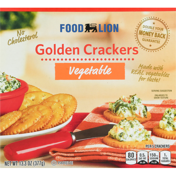 Crackers Food Lion Crackers, Golden, Vegetable hero