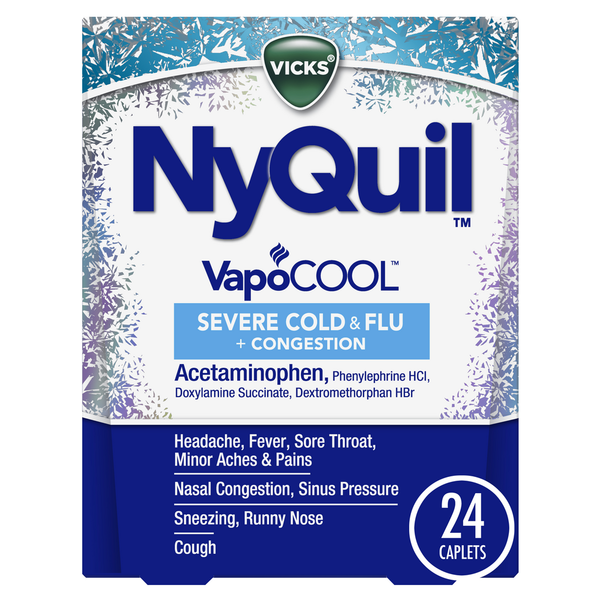 Cold, Flu & Allergy Vicks VapoCOOL  Nighttime Cough, Cold and flu relief hero