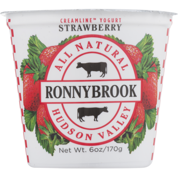 Yogurt Ronnybrook All Natural Creamline Yogurt Strawberry hero